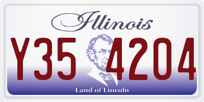 IL license plate Y354204