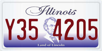 IL license plate Y354205