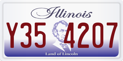 IL license plate Y354207