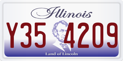 IL license plate Y354209