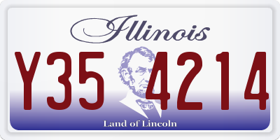 IL license plate Y354214