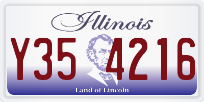 IL license plate Y354216