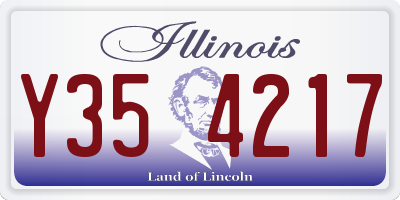 IL license plate Y354217