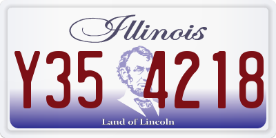 IL license plate Y354218