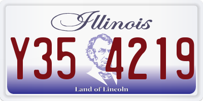 IL license plate Y354219