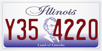 IL license plate Y354220