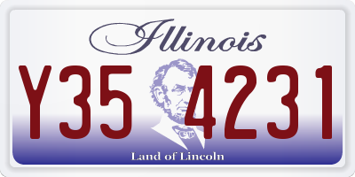 IL license plate Y354231
