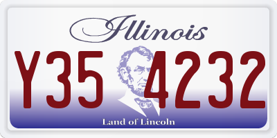 IL license plate Y354232