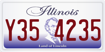 IL license plate Y354235