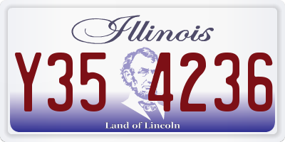 IL license plate Y354236