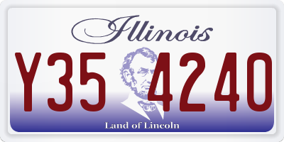 IL license plate Y354240