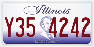 IL license plate Y354242