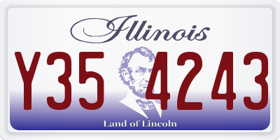 IL license plate Y354243