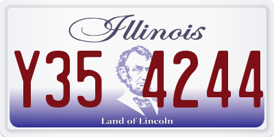 IL license plate Y354244