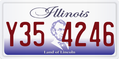 IL license plate Y354246