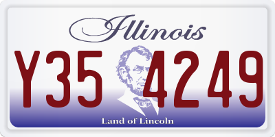 IL license plate Y354249