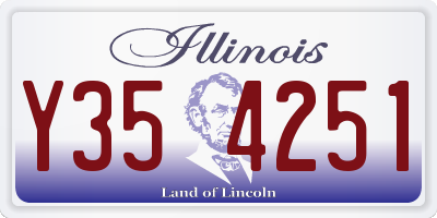 IL license plate Y354251