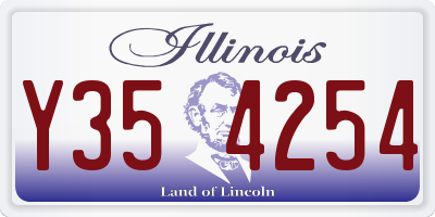 IL license plate Y354254