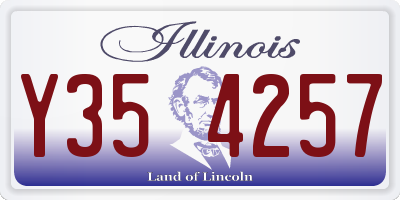 IL license plate Y354257