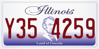 IL license plate Y354259
