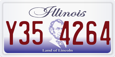 IL license plate Y354264