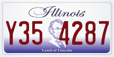 IL license plate Y354287