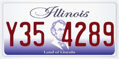 IL license plate Y354289