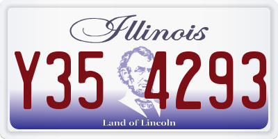 IL license plate Y354293