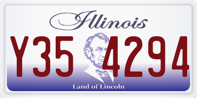 IL license plate Y354294