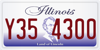 IL license plate Y354300