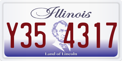 IL license plate Y354317