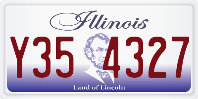 IL license plate Y354327