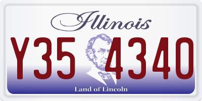 IL license plate Y354340