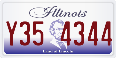 IL license plate Y354344