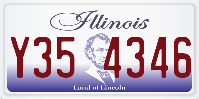 IL license plate Y354346