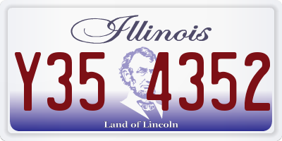 IL license plate Y354352