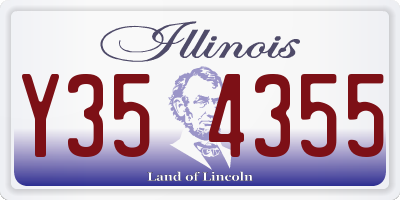 IL license plate Y354355