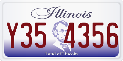 IL license plate Y354356