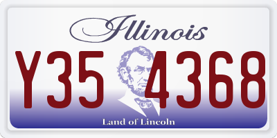 IL license plate Y354368