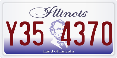 IL license plate Y354370