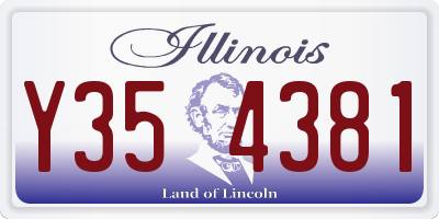 IL license plate Y354381