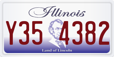 IL license plate Y354382