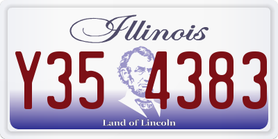 IL license plate Y354383