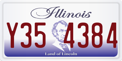 IL license plate Y354384