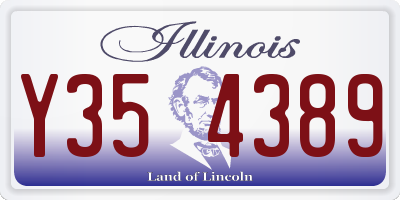 IL license plate Y354389