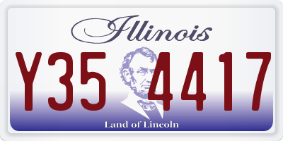 IL license plate Y354417