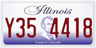 IL license plate Y354418