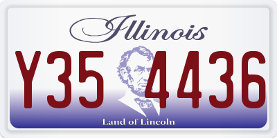 IL license plate Y354436