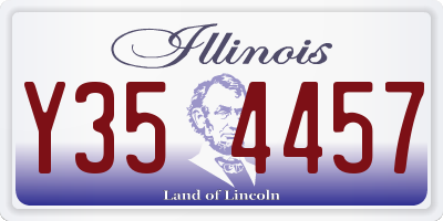IL license plate Y354457