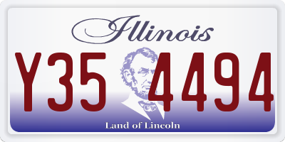 IL license plate Y354494